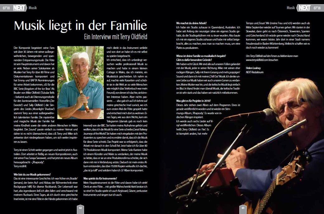 Terry Oldfield Interview