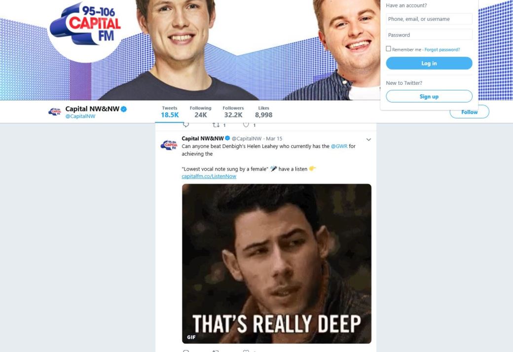 Capital Fm Tweet